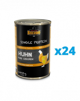 BELCANDO Single Protein set hrana umeda pentru caini, cu pui 24x400 g