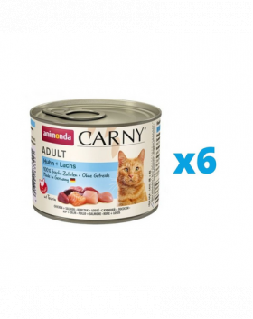 ANIMONDA Carny Adult Conserve hrana pentru pisici, cu pui si somon 6 x 200 g