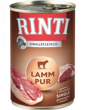 RINTI Singlefleisch Lamb Pure 400 g Hrana umeda monoproteica pentru caini, cu miel