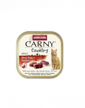 ANIMONDA Carny Country Adult Beef&amp;Duck&amp;Reindeer 100 g Hrana umeda pisici adulte, vita, rata si ren