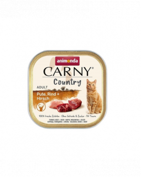 ANIMONDA Carny Country Adult Turkey&amp;Beef&amp;Deer 100 g Hrana umeda pentru pisici, cu curcan, vita si caprioara