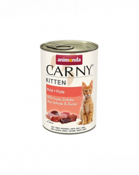 ANIMONDA Carny Kitten Beef&amp;Turkey 400 g Cnserva hrana umeda pisoi, cu vita si curcan