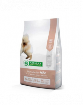 NATURES PROTECTION Mini Junior Poultry Small Breed Dog 2 kg Hrana catei talie mica, cu pasare