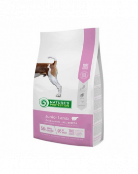 NATURES PROTECTION Junior Lamb All Breed Dog 2 kg Hrana uscata pentru catei, cu miel