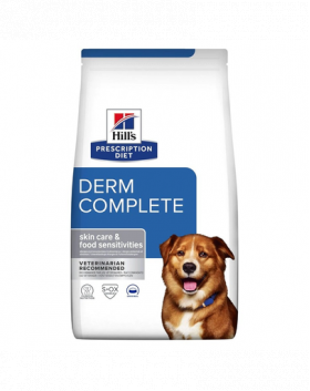 HILL'S Prescription Diet Canine Derm Complete 12 kg hrana uscata pentru caini, pentru ingrijirea pielii