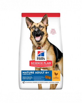 HILL'S Science Plan Canine Mature Adult 6+ Large breed Chicken 18 kg hrana uscata pentru caini in varsta, de talie mare