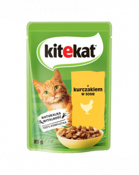 KITEKAT Pui in sos 28x85 g hrana pisici adulte