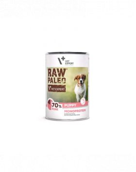 VETEXPERT Raw Paleo Pork Puppy Can Hrana umeda catei, cu porc 400g