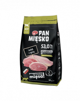 PAN MIĘSKO Hrana uscata pentru pisici, cu curcan si gasca S 10kg