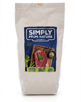 SIMPLY FROM NATURE Hrana coapta pentru caini, vanat 1,2 kg x 2 + 2 conserve GRATIS