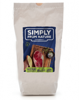 SIMPLY FROM NATURE Hrana caini, cu mistret coapta in cuptor 1,2 kg x 2 + 2 conserve GRATIS