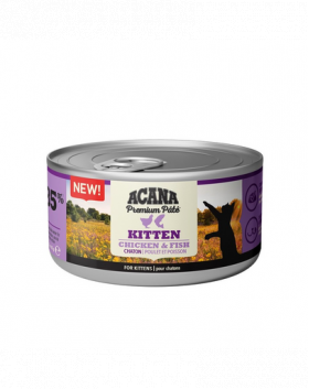 ACANA Premium Pate Kitten Chicken &amp; Fish hrana pisoi, pate pui si peste 24 x 85 g