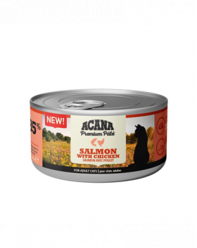 ACANA Premium Pate Salmon &amp; Chicken Pateu pentru pisici, cu somon si pui 8 x 85 g