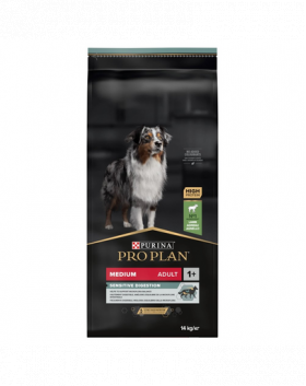 PURINA PRO PLAN Medium Adult Sensitive Digestion hrana uscata caini adulti de talie medie, cu miel 12 kg