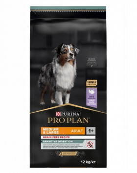 PURINA Pro Plan Grain Free Adult Medium Large Sensitive Digestion 12kg