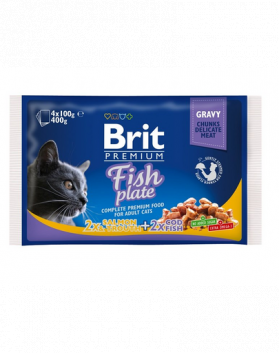 BRIT Cat Adult Fish Plate 4x100 g