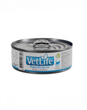 FARMINA Vet Life Hypoallergenic Pork&amp;Potato 85g Conserva pisici cu intolerante alimentare, cu porc si cartofi