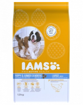 IAMS ProActive Health Puppy &amp; Junior Large Breed cu pui 3 kg