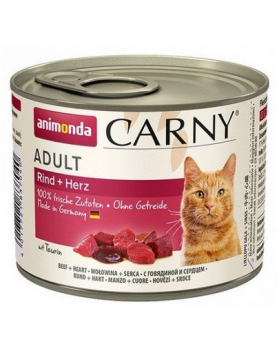 ANIMONDA Carny Cat vită și inimi 200 g