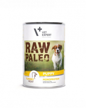 VETEXPERT RAW PALEO Puppy cu carne de curcan 400 g