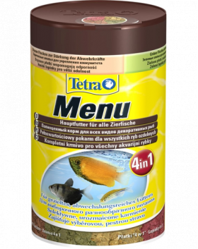 TETRA Min Menu 250 ml hrana cu 4 tipuri de fulgi pentru hranirea pestilor ornamentali