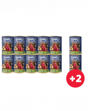 SIMPLY FROM NATURE Hrana umeda caini, capra si cartofi 10 x 400 g + 2 conserve GRATIS