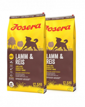 JOSERA Lamm&amp;Reis 2 x 12,5kg hrana cu miel, pentru caini adulti