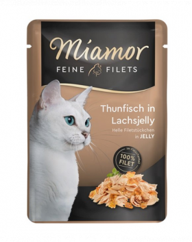 MIAMOR Feline Filets 24x100 g hrana pisica, ton si somon in jeleu