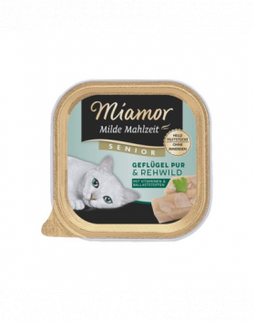 MIAMOR Milde Mahlzeit Senior Poultry Pure&amp;Roe deer 100g hrana pisica senior, pasare si vanat