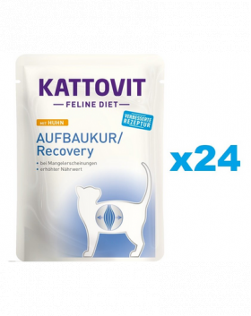 KATTOVIT Feline Diet Recovery Chicken hrana umeda dietetica pentru pisici in convalescenta, cu pui 24 x 85 g