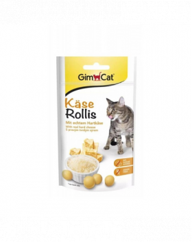 GIMCAT Tasty Tabs Kase Rollis 40 g recompensa cu branza pentru pisici