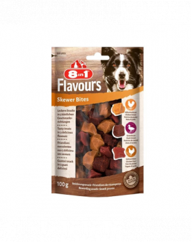 8IN1 Recompense pentru caini Flavours Skewer Bites 100 g