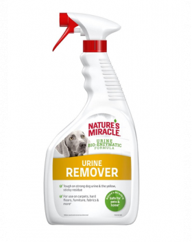 NATURE'S MIRACLE Urine Stain&amp;Odour Remover Dog Spray impotriva petelor si miorsurilor, caine 946 ml