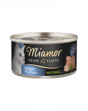 MIAMOR Feine Filets Naturell Skipjack Tuna 80g ton Skipjack in sos propriu, hrana pisica