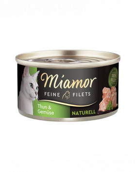 MIAMOR Feine Filets Naturell Tuna&amp;Vegetables 80g ton si legume in sos propriu, hrana pisica adulta