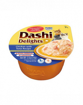 INABA Cat Dashi Delights pui si ton 70 g mancare umeda pisici