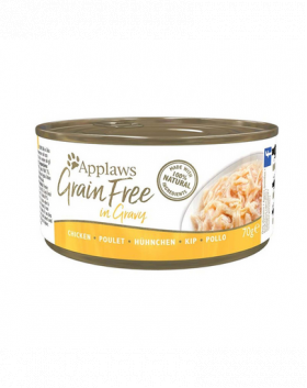 APPLAWS Cat Tin Grain Free Mancare umeda pisici, cu pui in sos 70 g