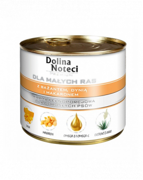 DOLINA NOTECI Premium talie mică cu fazan dovleac și tăiței 185 g