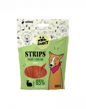 MR. BANDIT Strips Slim Snack caini fasii iepure 500 g