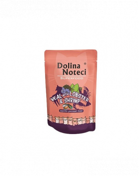 DOLINA NOTECI Superfood hrană umedă pentru pisici, cu homar, vițel și creveți 85g