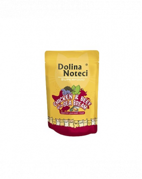 DOLINA NOTECI Superfood hrană umedă pentru pisici, cu pui, vită, dorada 85g