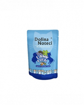 DOLINA NOTECI Superfood hrană umedă pentru pisici, cu miel și vițel 85g