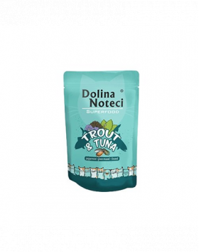 DOLINA NOTECI Superfood hrană umedă pentru pisici, cu păstrăv și ton 85g