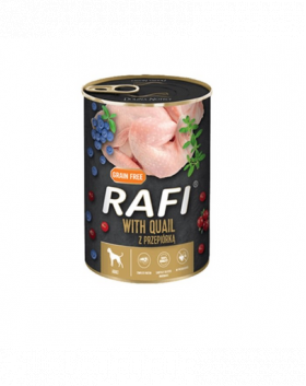 DOLINA NOTECI RAFI Conserve hrana umeda caini, cu prepelita 24x400 g