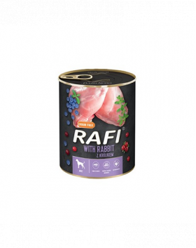 RAFI Hrana umeda caini, iepure, afine si merisor 400g