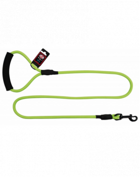 PET NOVA Lesa caine, verde cu maner 120 cm / 1 cm