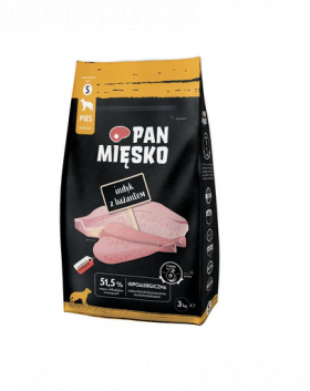 PAN MIĘSKO Hrana caini adulti, curcan si fazan S 3 kg