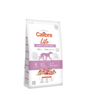 CALIBRA Dog Life Junior Large Breed Lamb hrana uscata superpremium pentru caini juniori de talie mare, cu miel 12 kg