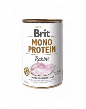 BRIT Mono Protein Rabbit 400 g Conserve hrana caini, cu iepure