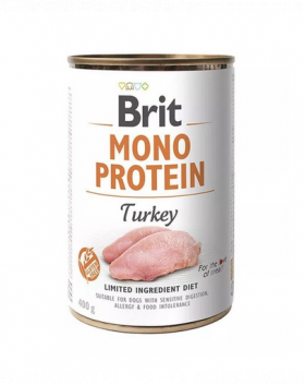 BRIT Mono Protein Turkey 400 g Hrana umeda pentru caine, cu curcan